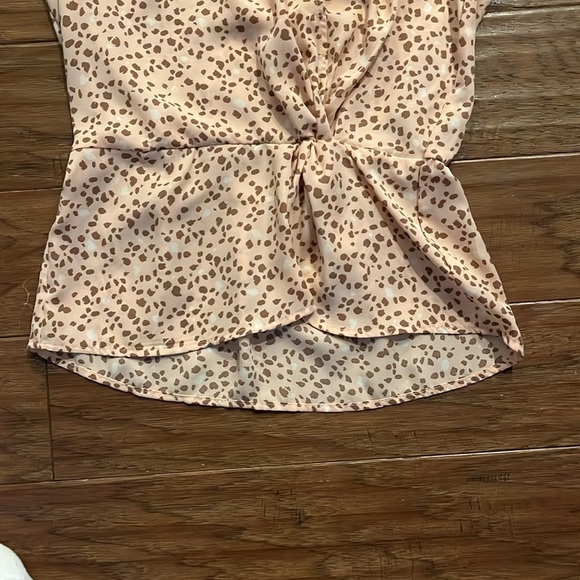 Pleione Pink Abstract Animal Blouse Size XS - Picture 3 of 4